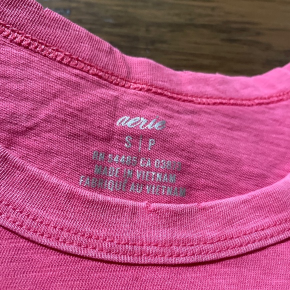 aerie keyhole T shirt bright pink size small - Picture 7 of 10